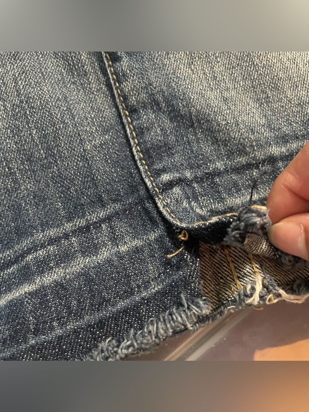 Dollhouse distressed denim mini skirt size 7 - Picture 3 of 7